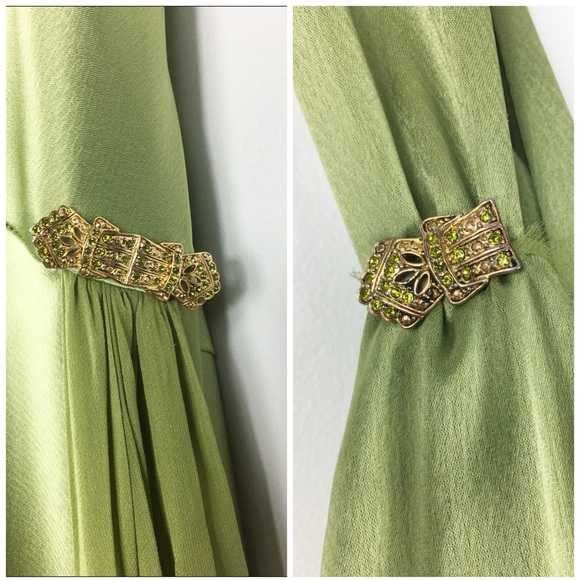 Cache Silk Swing Formal Dress Pistachio Fit Flare - Picture 6 of 8